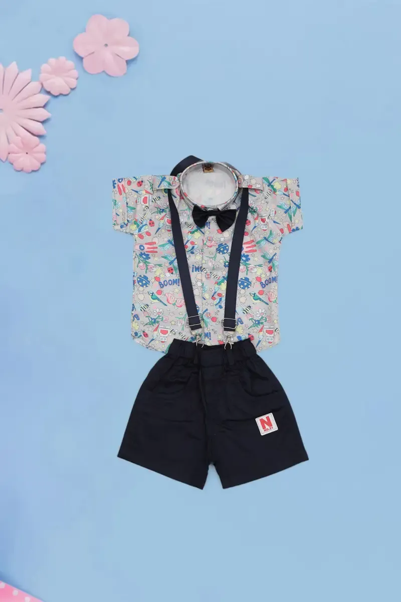 Printed Clothing Set for Baby Boy (4-Pcs Set) 018610LIGGRE612
