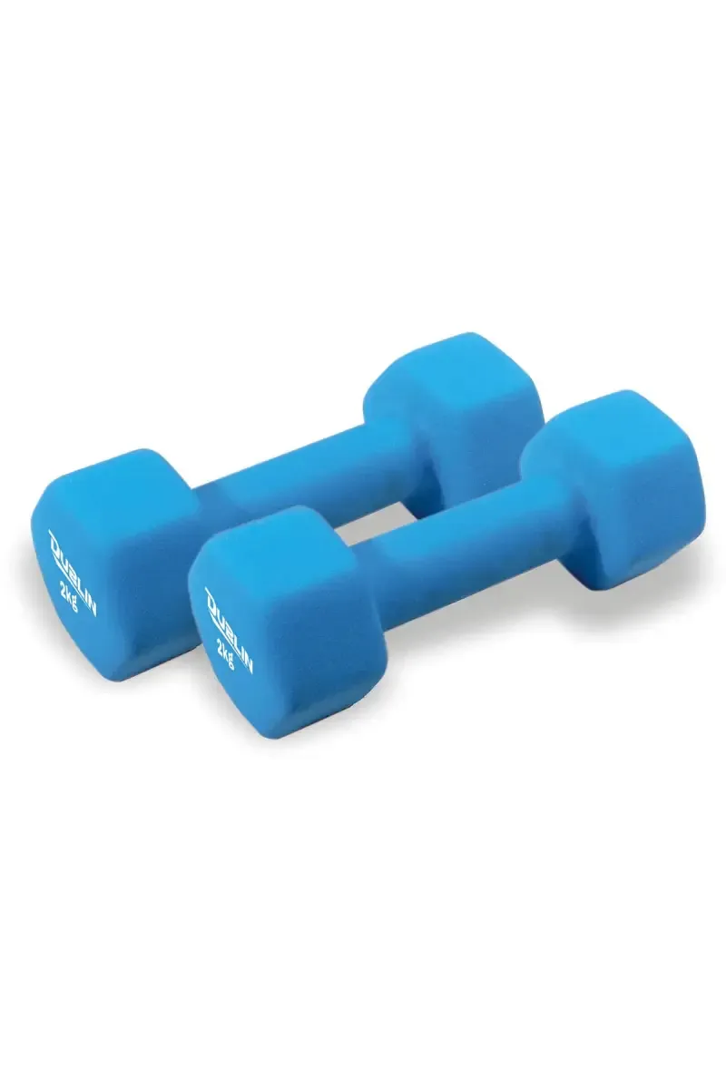 Neoprene Fixed Weight Dumbbell Pack of 2 (Sky Blue, 3 kg Each)