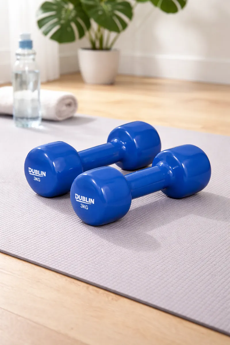 Neoprene Fixed Weight Dumbbell (Pair of 2)- (Blue, Each 3kg)