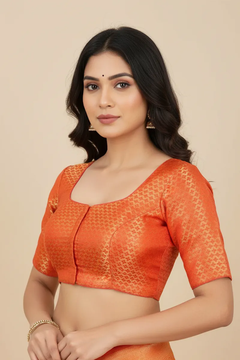 Banarasi Silk Printed Readymade Blouse for Women