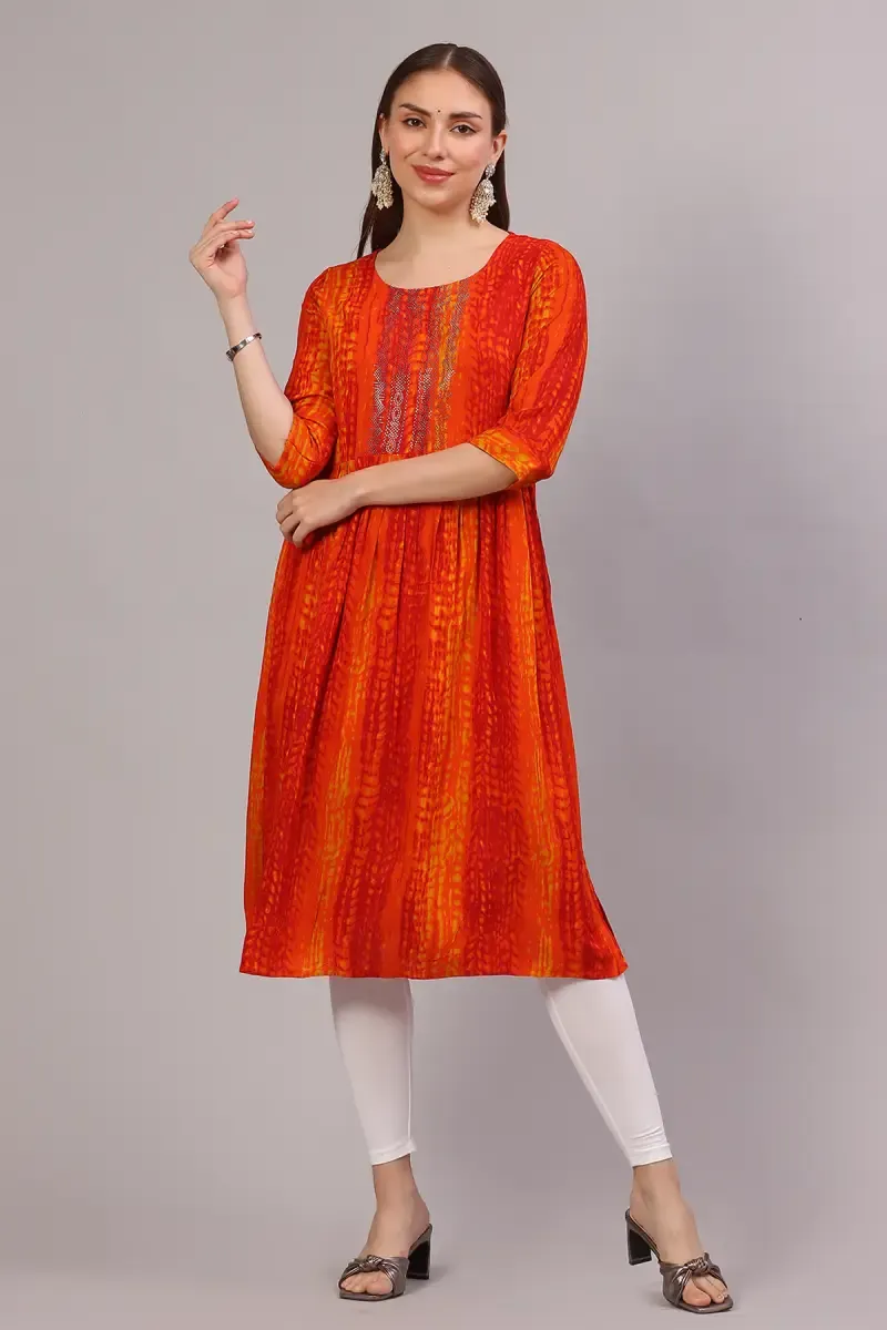 Rayon Dual Tone Kurti for Women 018706XXLORA