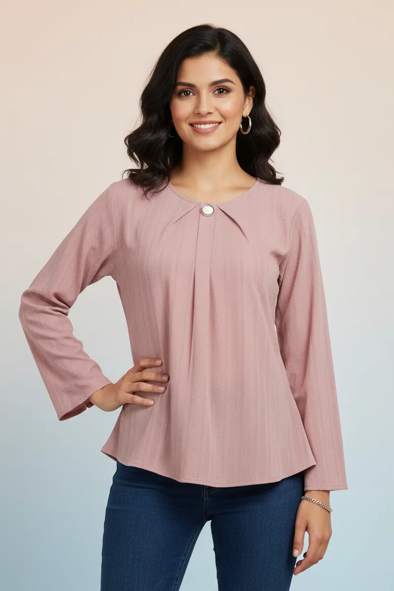 Georgette Solid Tunic Top for Women 018720XLPEA