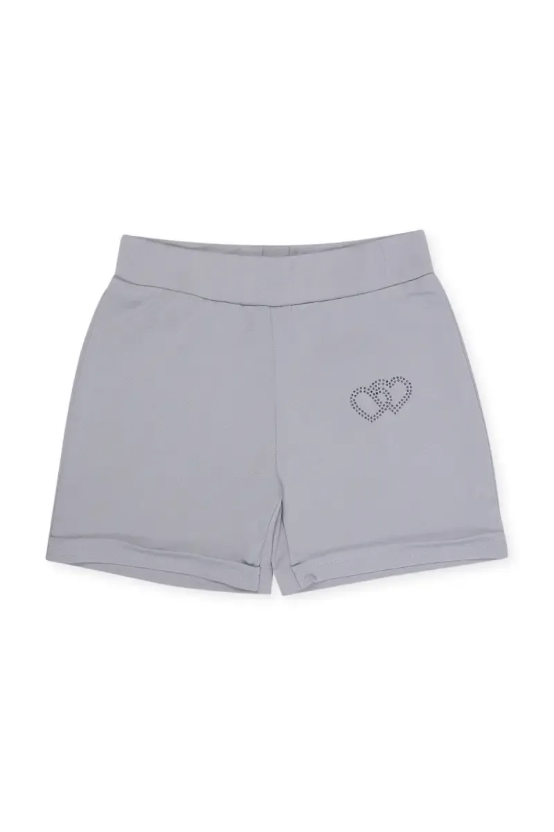 Girl's Cotton Lycra Solid Shorts 018748GRE34YRS2