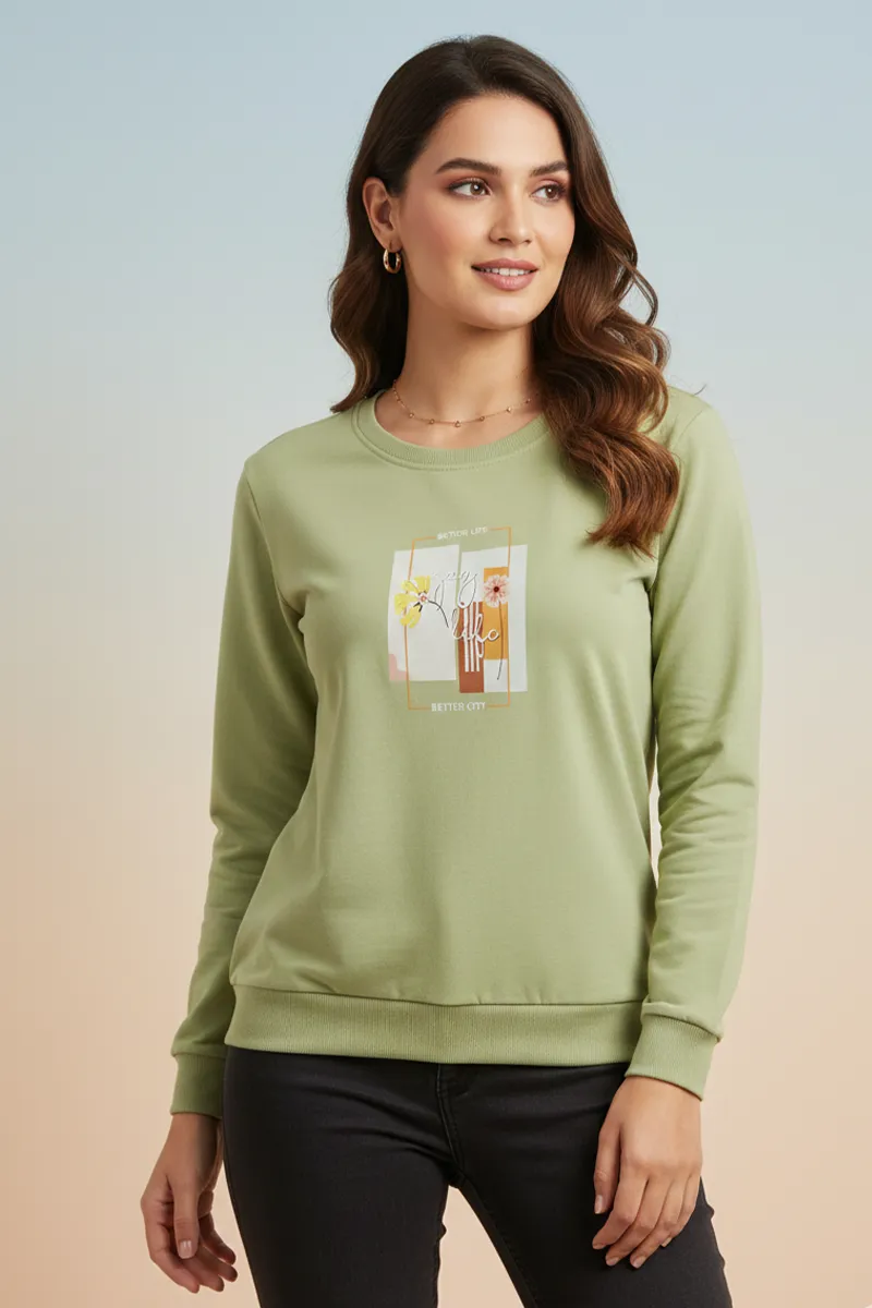 Lycra Graphic Printed T-Shirt for Women 018749LGRE