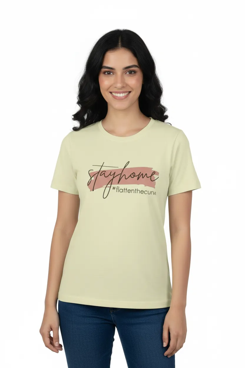 Lycra Typographic Print T-Shirt for Women 018765LYEL