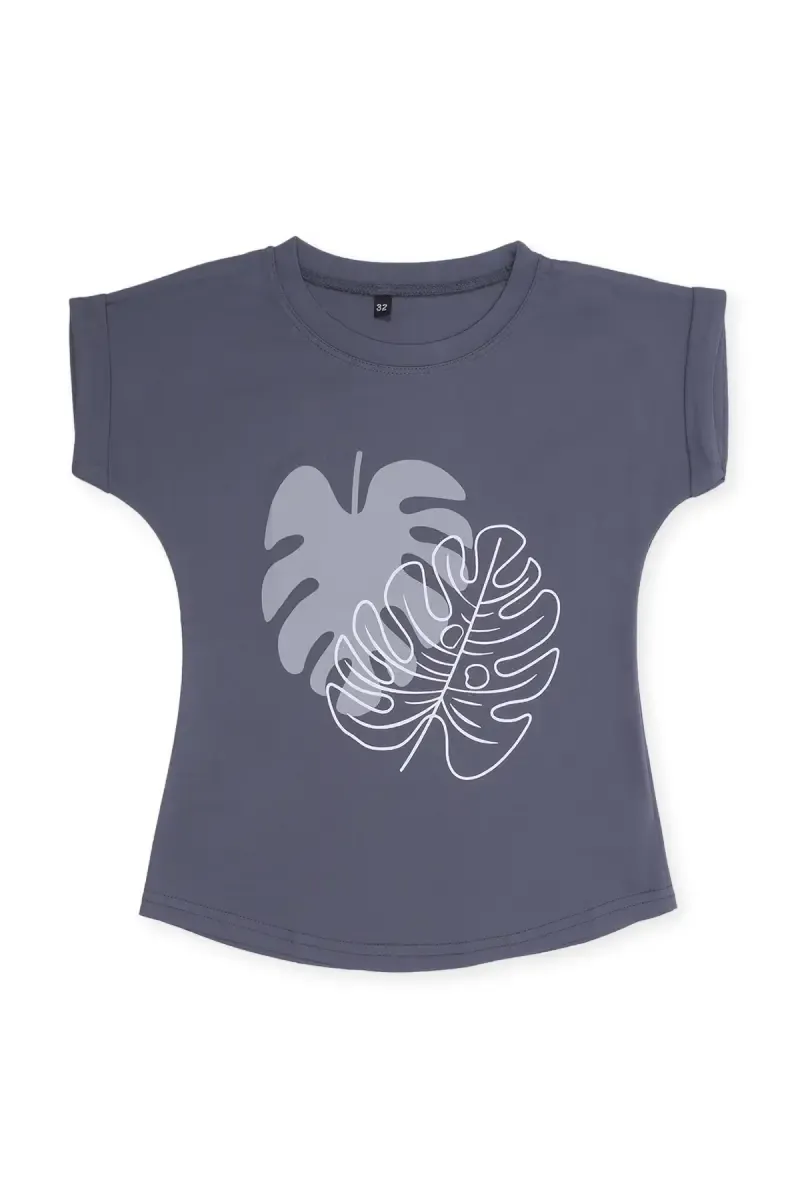 Cotton Lycra Printed Casual T-Shirt for Girls