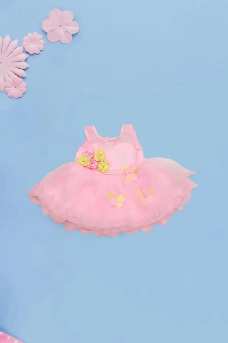 Netted Frock for Baby Girl 018813BABPIN01M