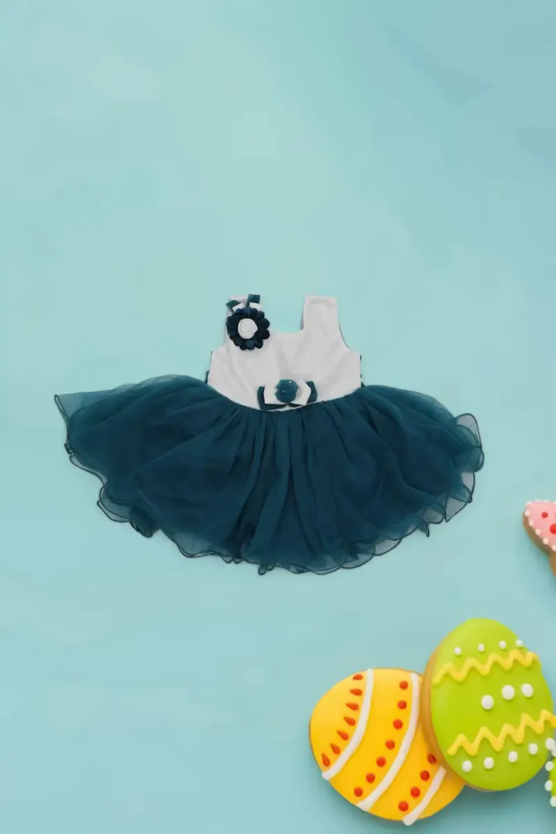 Just Born Baby Girl's Netted Frock 018816TEA36M