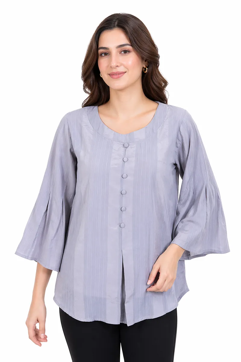 Georgette Striped Top for Women 018825XLGRE