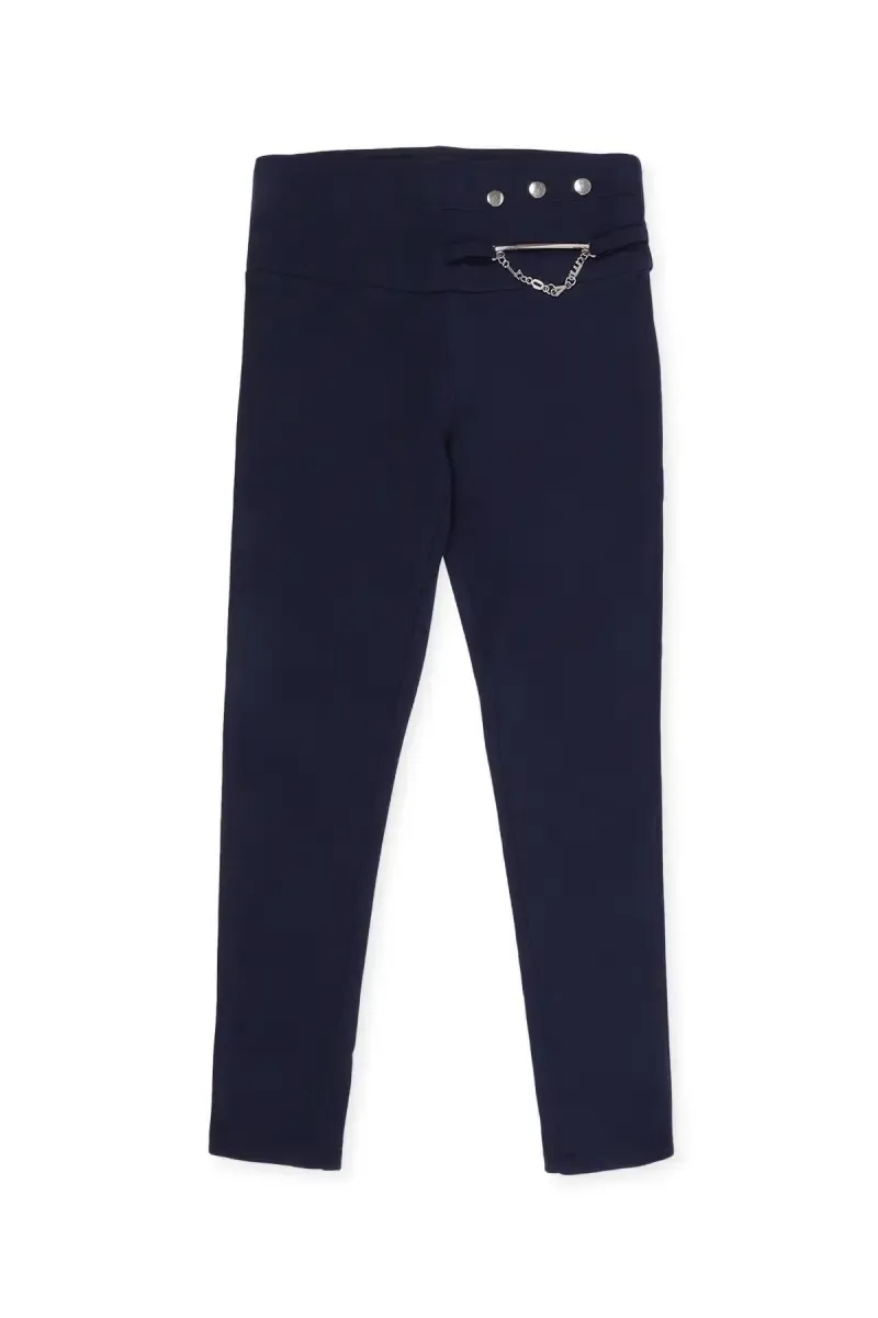 Girl's Cotton Lycra Solid Jeggings