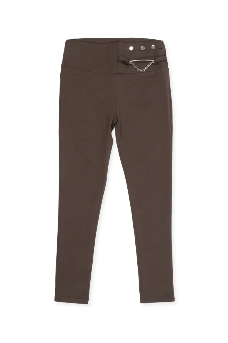 Girl's Cotton Lycra Solid Jeggings 018881OLI111YRS