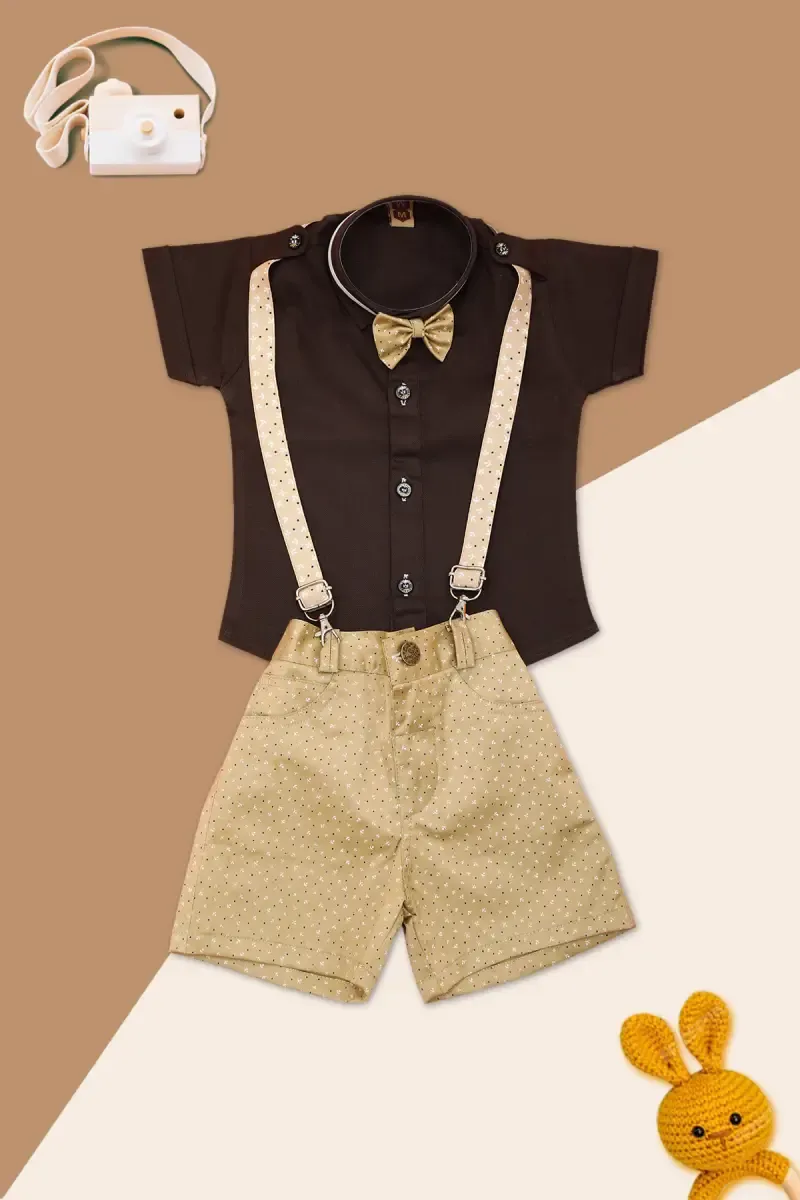Just Born Boy's Cotton Clothing Set (4-Pcs Set) 018896COF&BEI13M