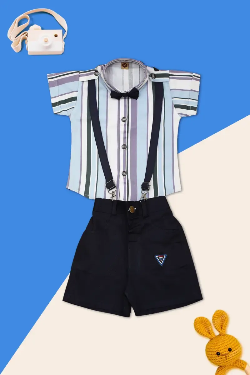 Baby Boy's Cotton Clothing Set (2-Pcs Set) 018897SKYBLU&DARBLU13M