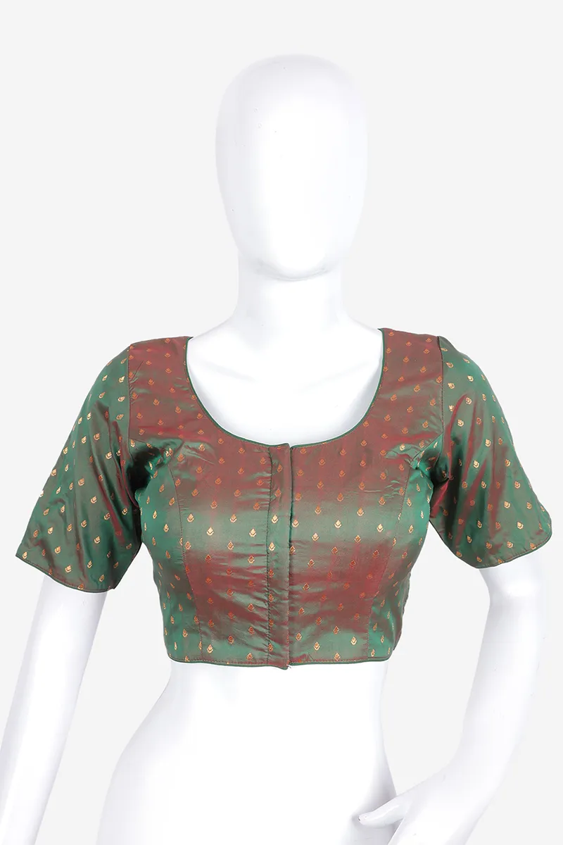 Banarasi Silk Printed Readymade Blouse for Women 018908DARGRE40