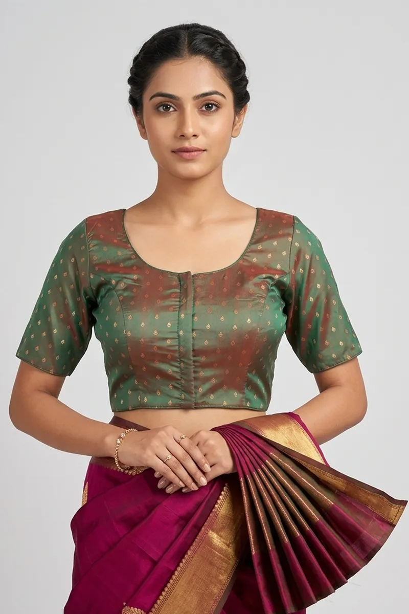 Banarasi Silk Printed Readymade Blouse for Women 018908DARGRE38