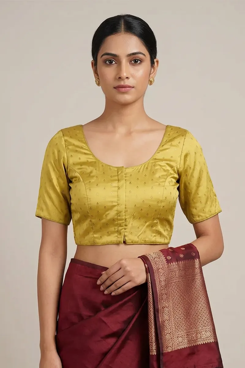 Banarasi Silk Printed Readymade Blouse for Women 018908OLI42