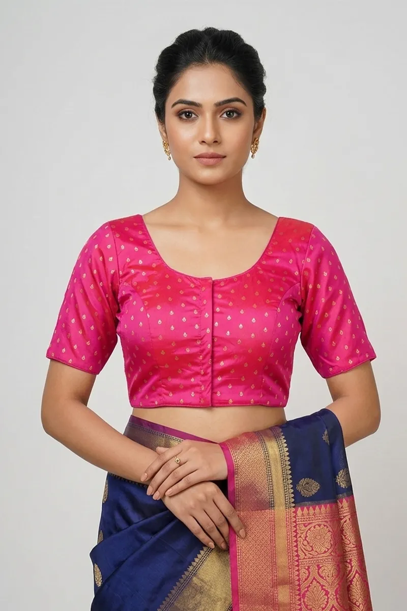 Banarasi Silk Printed Readymade Blouse for Women 018908PIN42