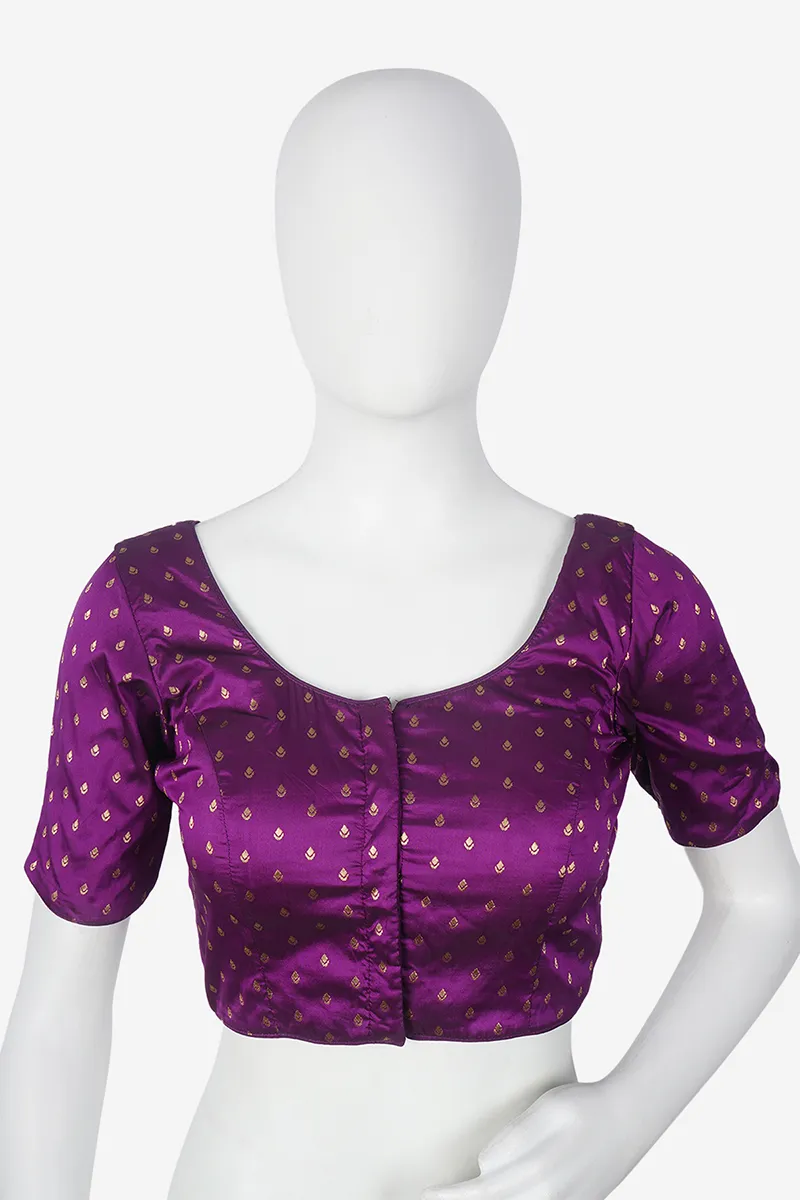 Banarasi Silk Printed Readymade Blouse for Women 018908PUR42
