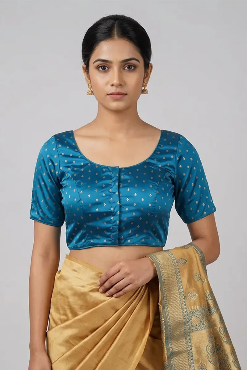 Banarasi Silk Printed Readymade Blouse for Women 018908TEA42