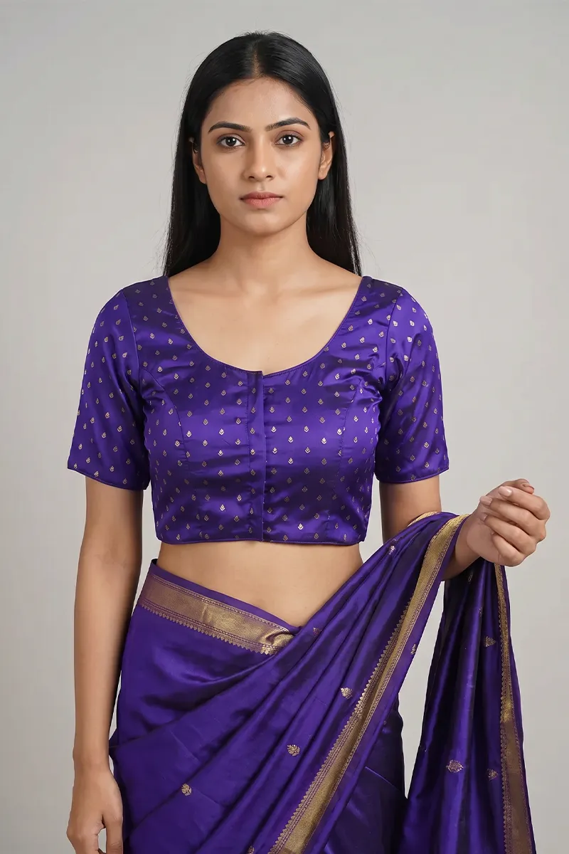 Banarasi Silk Printed Readymade Blouse for Women 018908VIO42