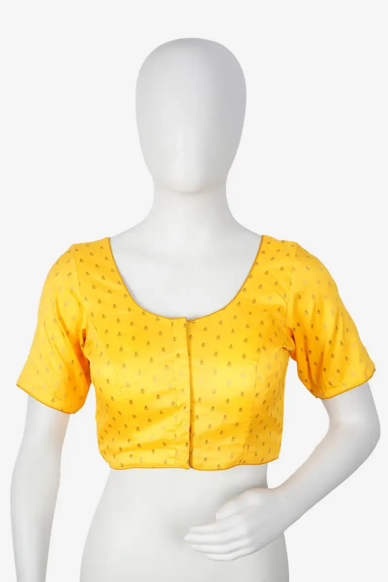 Banarasi Silk Printed Readymade Blouse for Women 018908YEL40