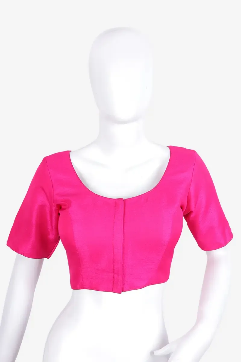 Phantom Silk Solid Readymade Blouse for Women 018915PIN38