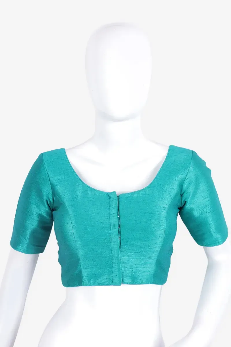 Phantom Silk Solid Readymade Blouse for Women 018915TUR42