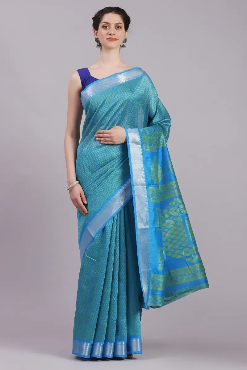 Banarasi Silk Woven Design Saree for Women 018963BLUFRESIZ