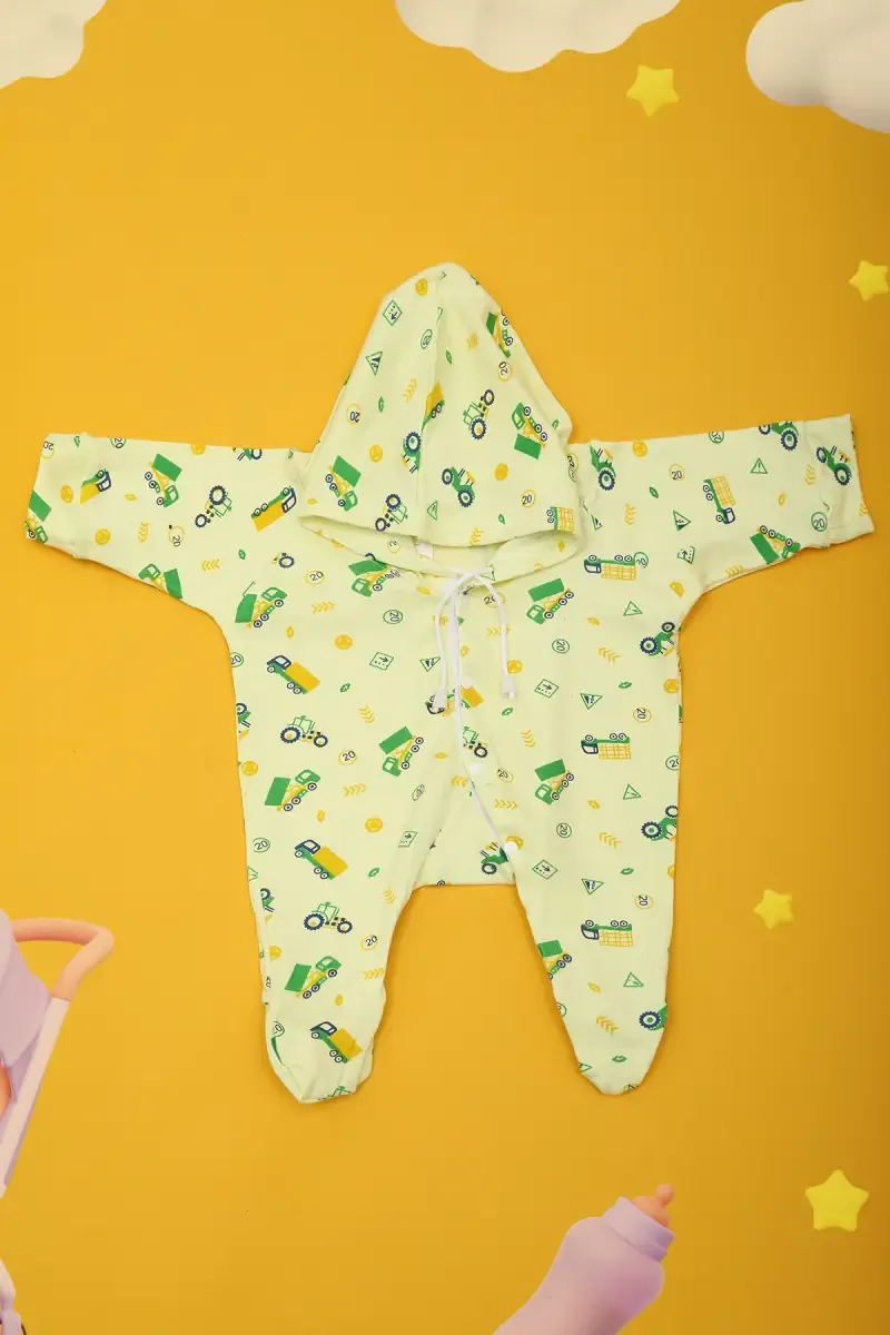 New Born Printed Sleepsuit 018985YEL01M