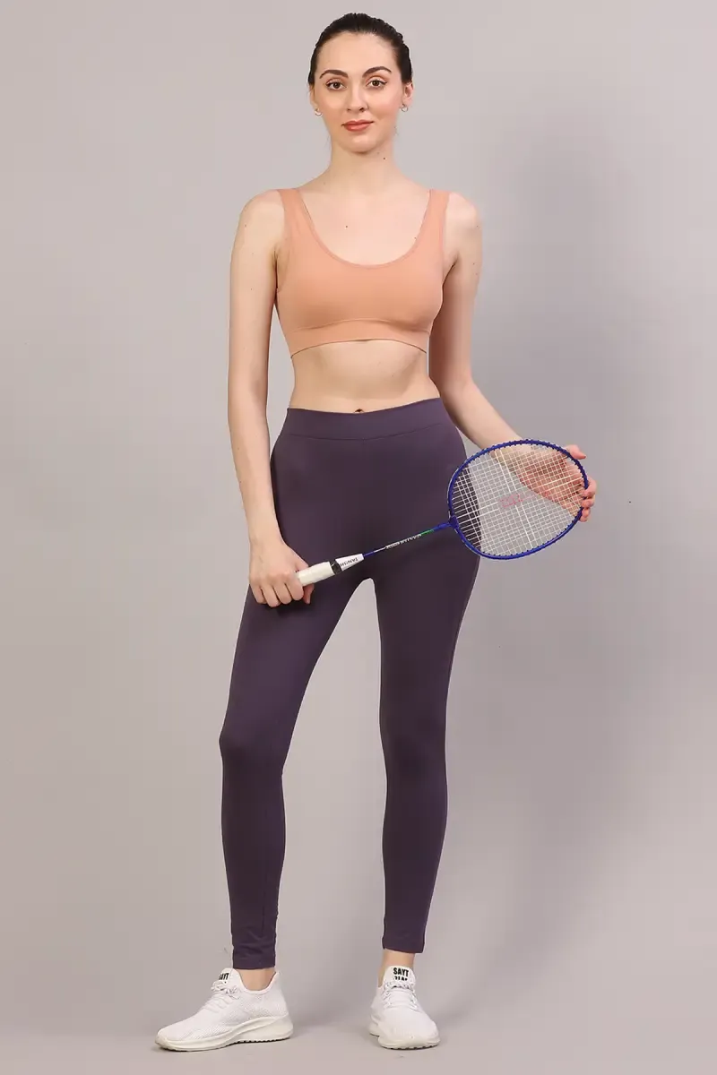 Cotton Lycra Solid Track Pant for Women 019088XXLPUR