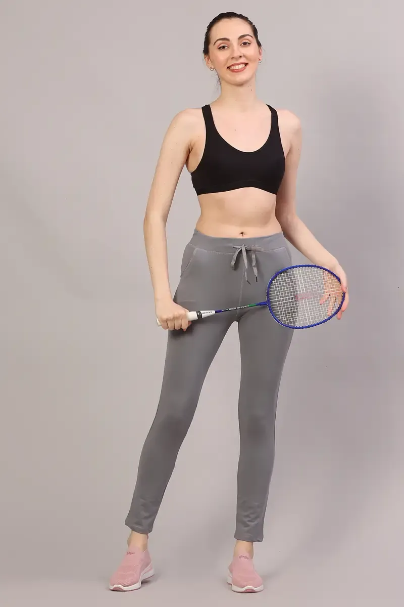 Women's Cotton Lycra Solid Track Pant 0190893XLLIGGRA