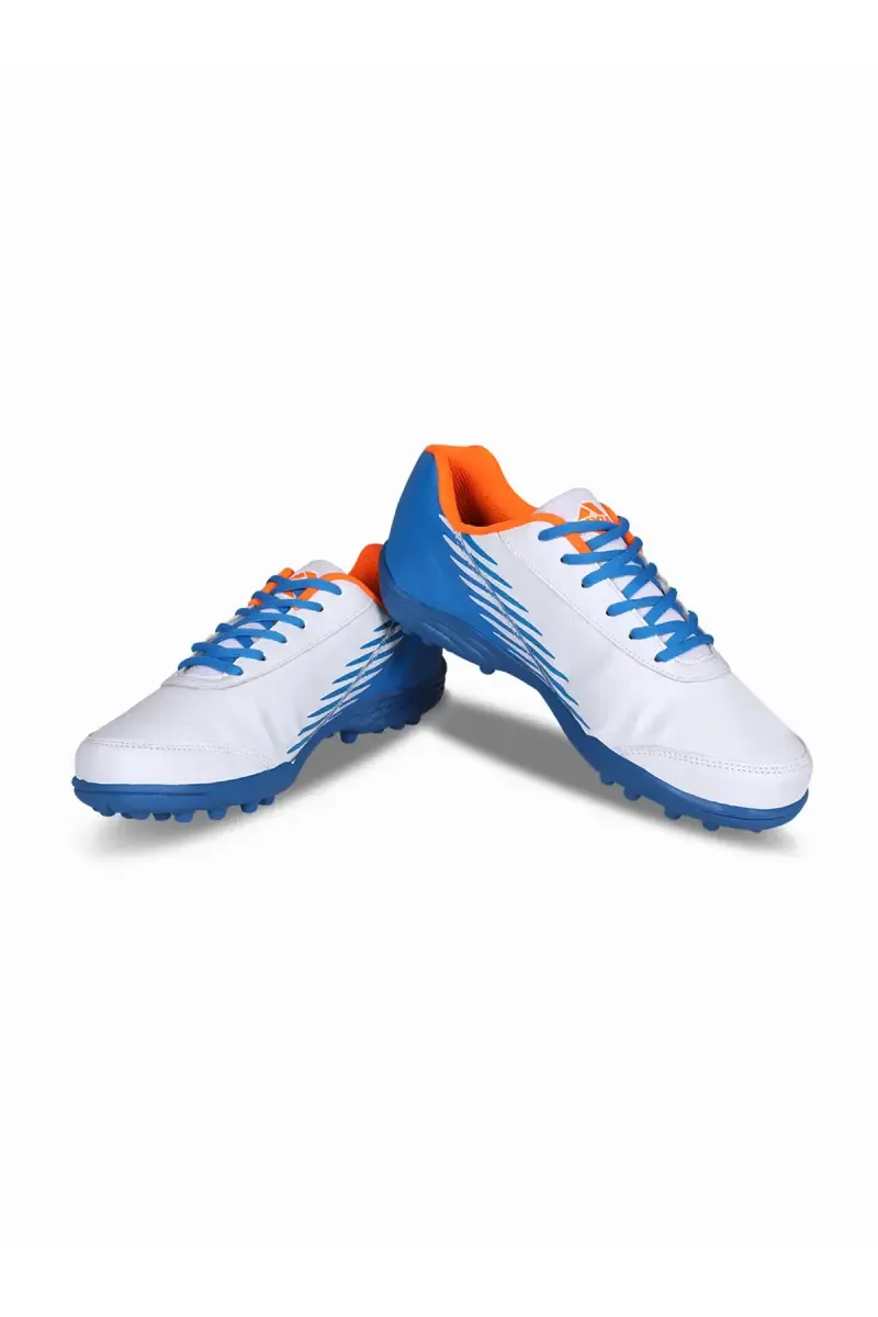 Nivia Hook Cricket Shoes For Men (White/Aster Blue) Size 8