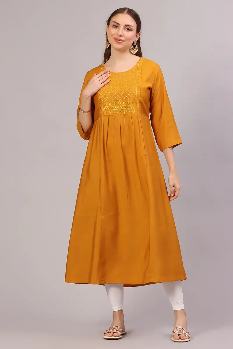 Cotton Flex Sequined Kurti for Women  019123XXLMUS
