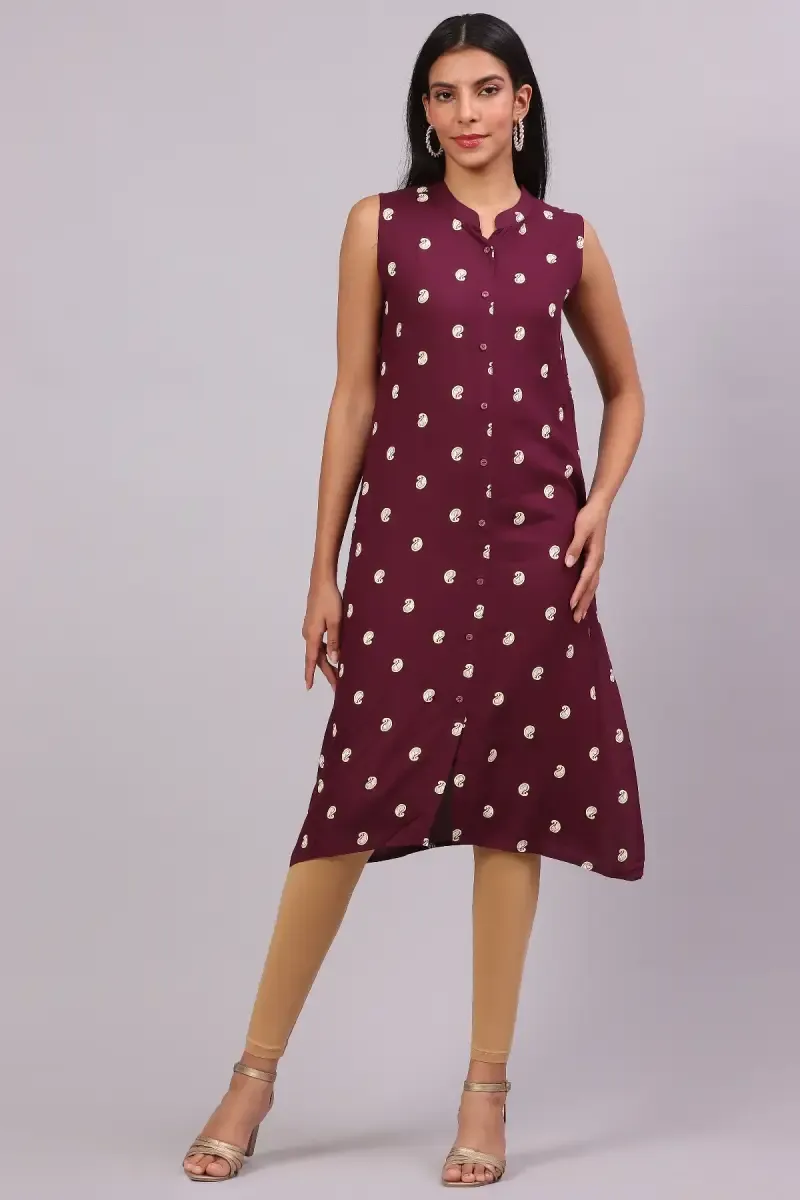 Rayon Printed Kurta for Women 019169MWIN