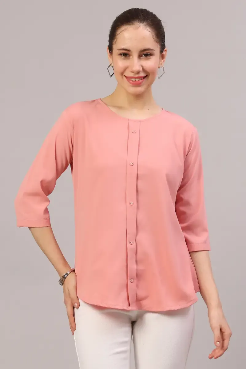 Georgette Solid Top for Women 019182MPIN