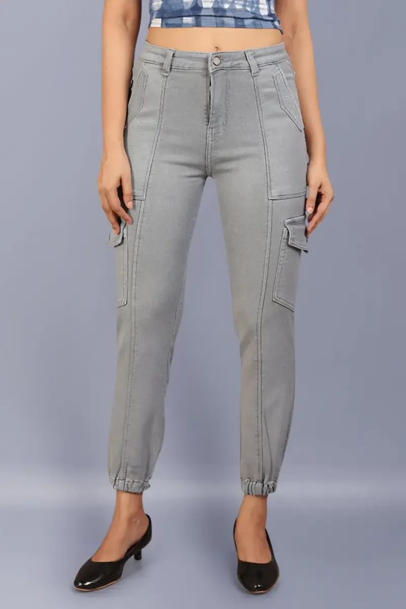 Denim Solid Mid Rise Jeans Jogger for Women 01922432LIGGRE
