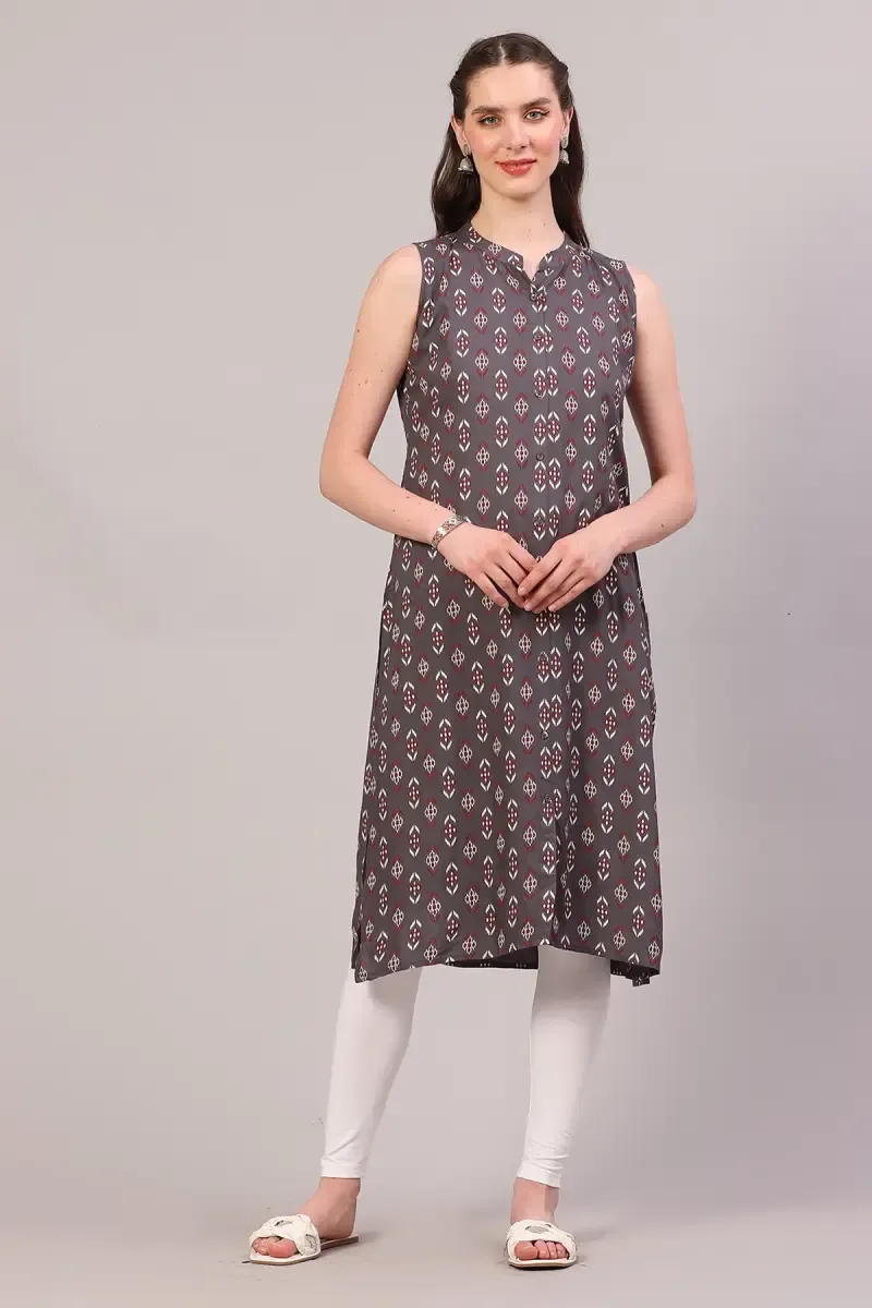 Rayon Printed Kurti for Women  019253XLGRE