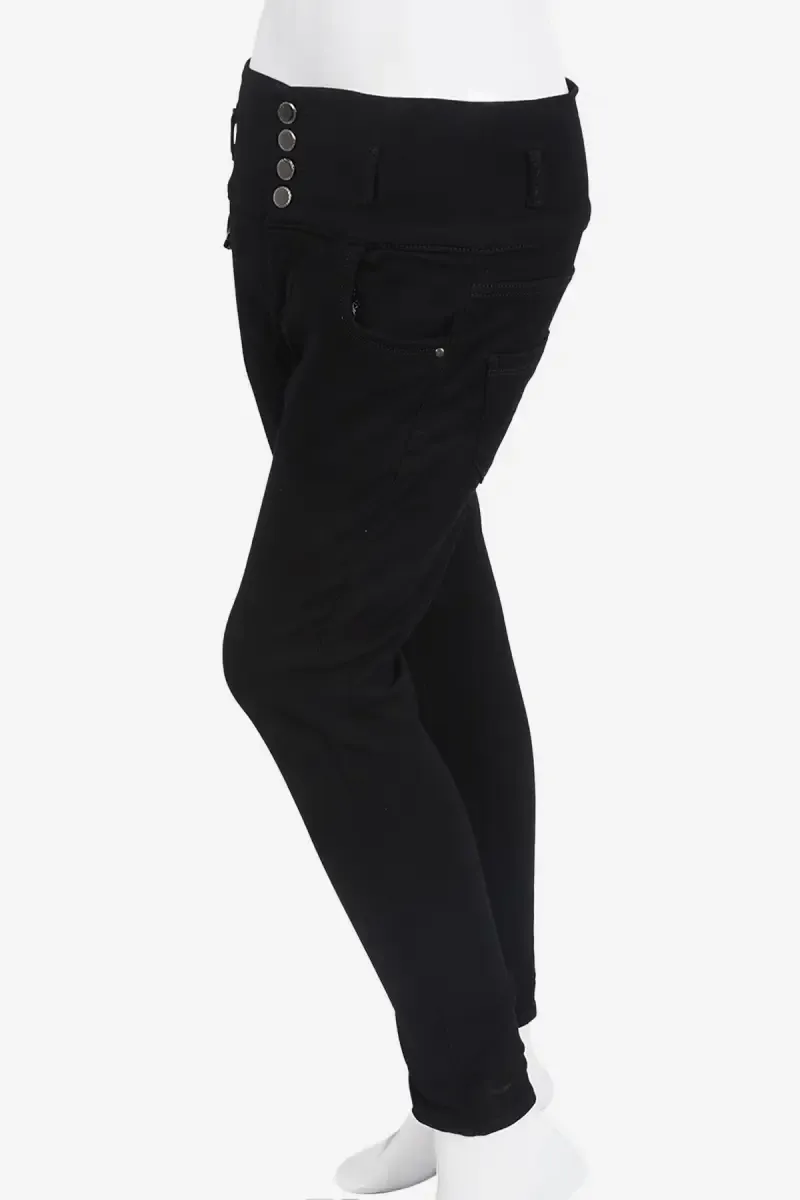 Denim Mid Rise Solid Jeans for Women 01928034BLA