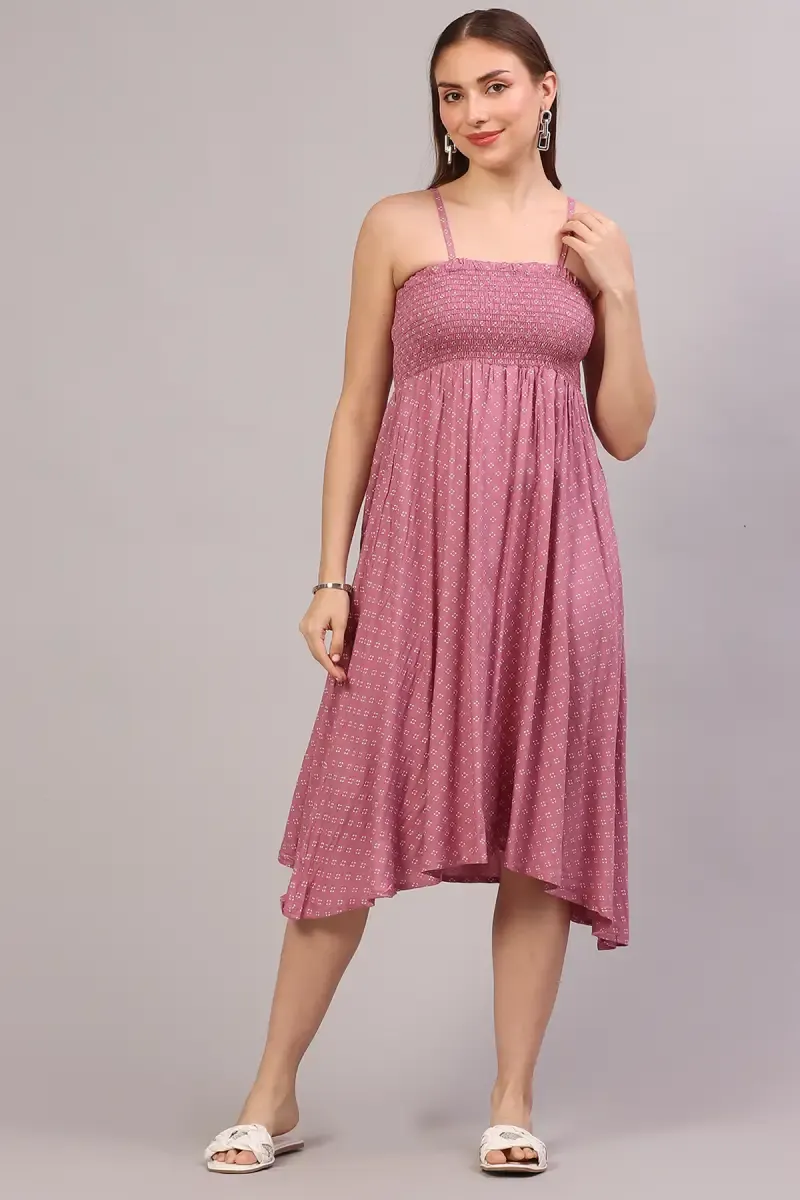 Women's Cotton Blend Print Western Dress 019336DUSPINFRESIZ