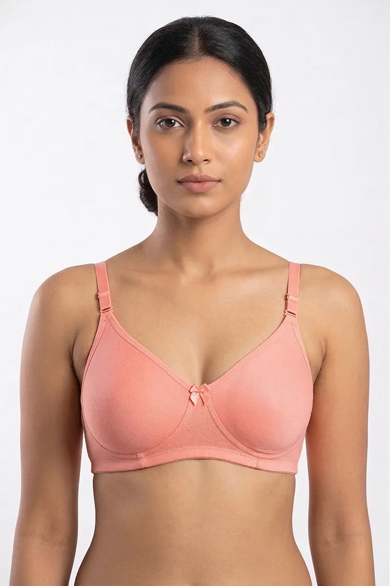 Cotton Blend Non Padded Bra for Women 019498PEA40
