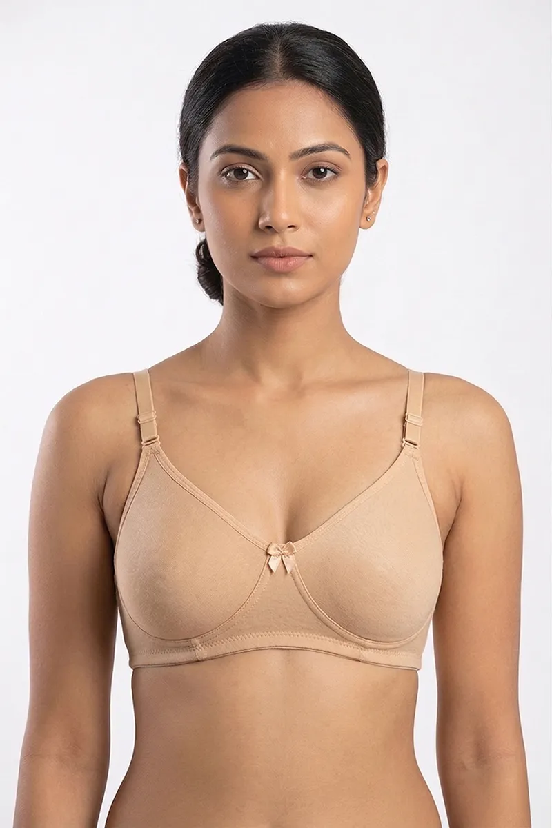 Cotton Blend Non Padded Bra for Women 019498SAN40