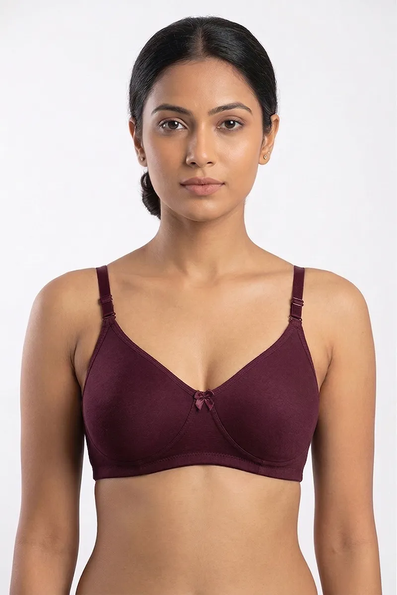 Cotton Blend Non Padded Bra for Women 019498WIN40