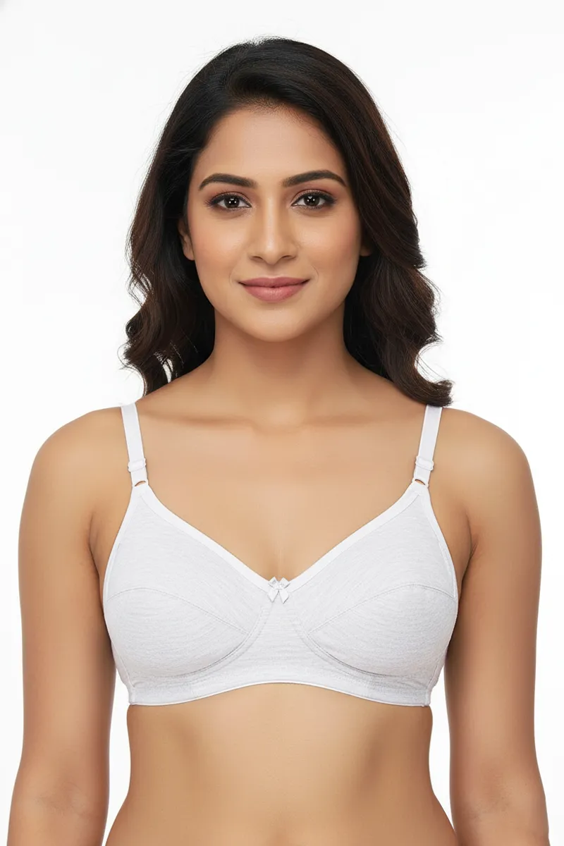 Cotton Blend Non Padded Bra for Women 