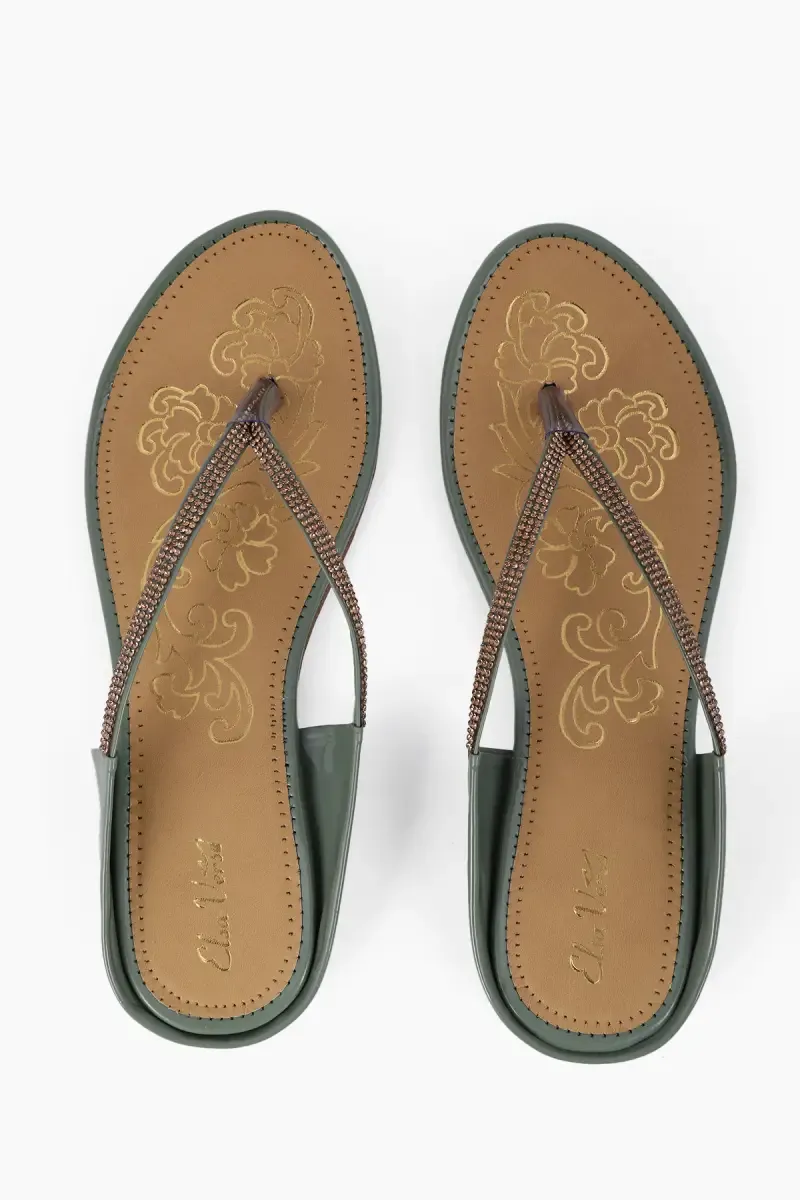 Slip-On Flat Slippers for Women 01951542GRE