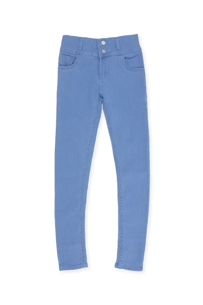 Girl's Denim Solid Regular Fit Jeans 0195291112YRSBLU