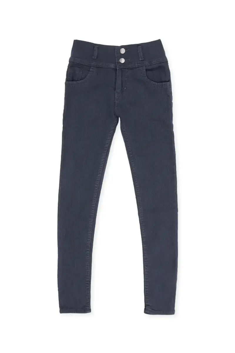 Girl's Denim Solid Regular Fit Jeans 0195291112YRSDARGRE