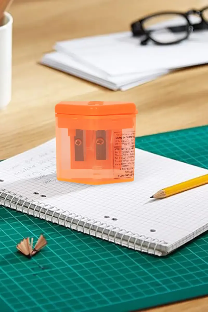 Doms Multi Dust Collector Sharpener (Orange) - Pack Of 1 019531ORAPACOF1