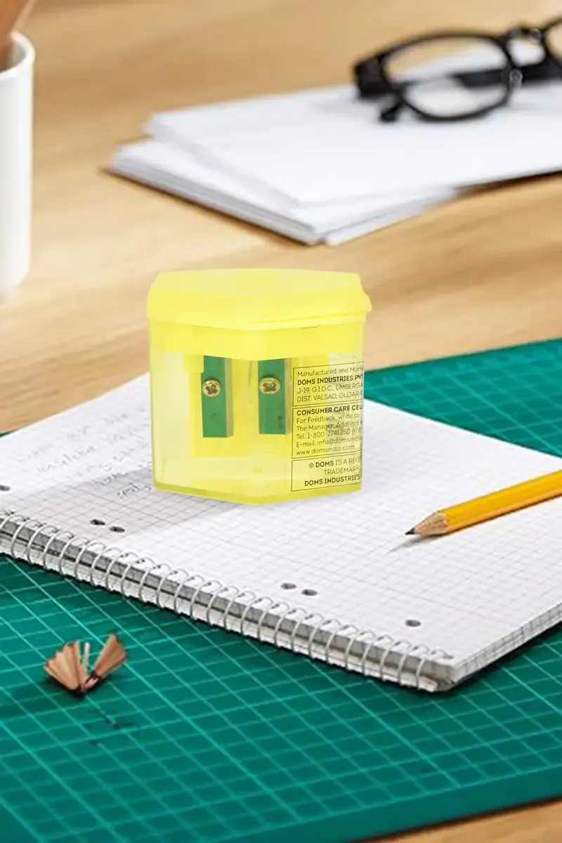 Doms Multi Dust Collector Sharpener (Yellow) - Pack Of 1