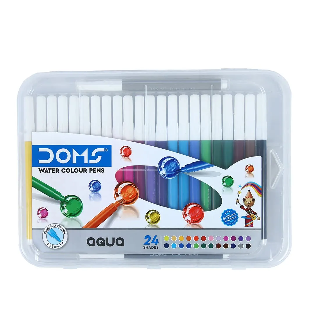 Doms Aqua 24 Shades Water Color Pens - Pack of 1