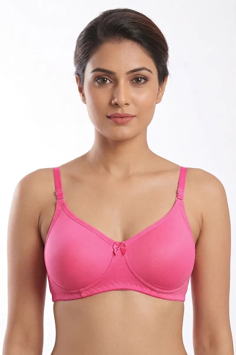 Cotton Blend Padded Bra for Women  019596PIN36